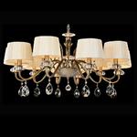 NEWPORT 1706+4/C , Люстра, Bronze Clear crystal Shade beige D98*H45 cm E14 10*60W(М0049554)