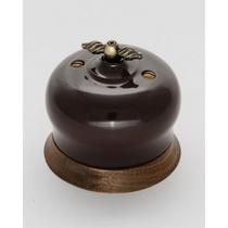 Выключатель двухклавишный шоколадная ночь керамика BIRONI В2-202-020/18